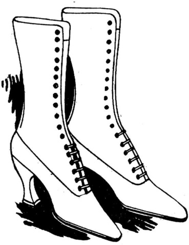 Lady Shoes  Coloring Page